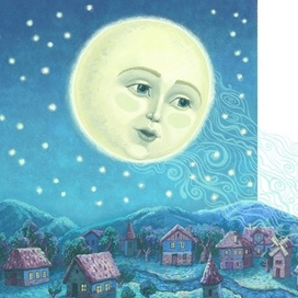 Иллюстрация к сказке старик старуха и луна