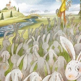 Иллюстрация к сказке "Зайцы короля"