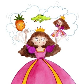 Иллюстрация к книге "Принцесса и Ананасик"