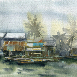 Рыбацкая деревня. Из цикла работ Вьетнам
