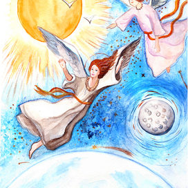 Иллюстрации к книге "Белый Ангел". Ангелы над Землей