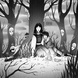 Иллюстрация для книги "Lost in the Haunted Forest"
