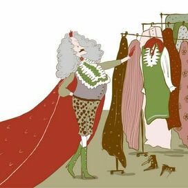 Иллюстрация к произведению Г.Х. Андерсена Новое платье короля 