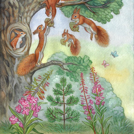 иллюстрация к рассказу "Заботливый цветок"