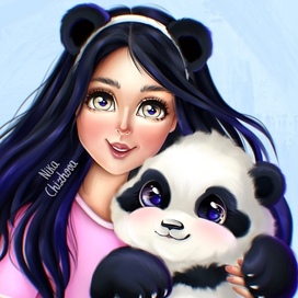 Девочка и панда