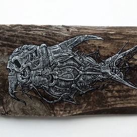 Рыбы нарисованные на досках пиратских гробов