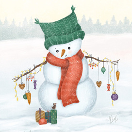 Иллюстрация Снеговик
