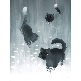 Иллюстрация для книги "Коты-воители" Эрин Хантер