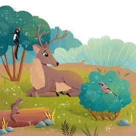 Иллюстрация из книги Прогулка по лесу