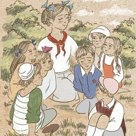 Иллюстрация для обложки книги А. Гайдара "Военная тайна"
