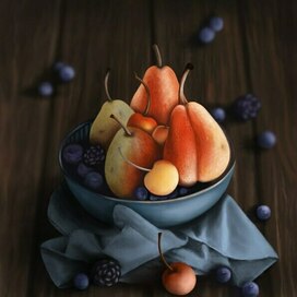 Натюрморт из ягод и фруктов
