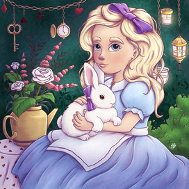 Алиса с кроликом