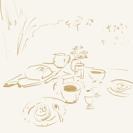 Breakfast in garden 🪴 