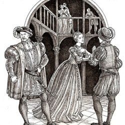 Ревность короля Леонта. Иллюстрация к пьесе Шекспира &quot;Зимняя Сказка&quot;.