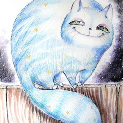 Лунный Кот на заборе