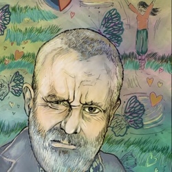 for Empire magazine Russia, portrait of Mike Leigh