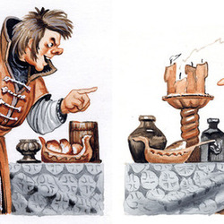 Иллюстрация разворот О. Швец "Кочеток"