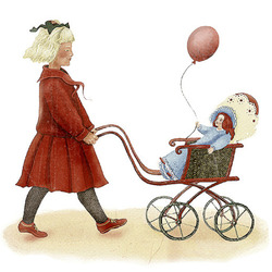 Иллюстрация на титул: Девочка и кукла