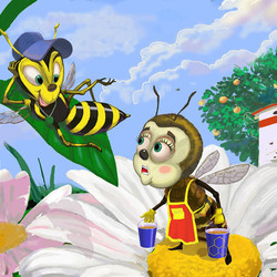 пчёлка и оса