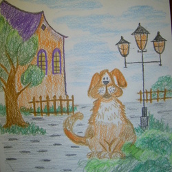 иллюстрация к детской сказке про пса Ричи из Латвии