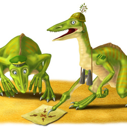 Динозавры. Скетч-иллюстрация 9