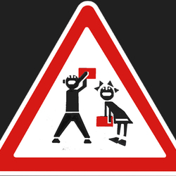 дорожный знак ДТП (дети против) сторона 2