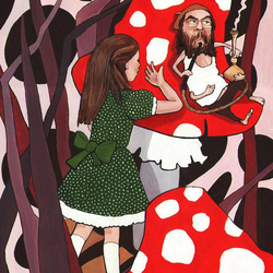 Алиса в стране чудес.Сеанс psyхотерапии.1 из 9ти иллюстраций к сказке.