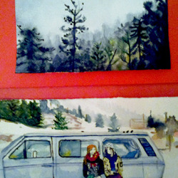 two sisters travel by minivan