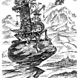 Иллюстрация к книге Д. У. Джонс «Ходячий замок», издательство «Азбука», 2005 г.