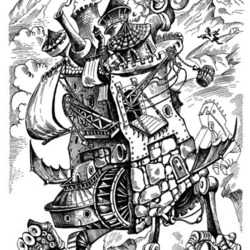 Иллюстрация к книге Д. У. Джонс «Ходячий замок», издательство «Азбука», 2005 г.