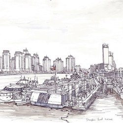 Шанхай, река Хуанпу (Бунд) 2013