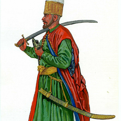 Офицер турецких янычар 1620 егода.