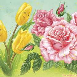 Тюльпан и Роза (цветы)