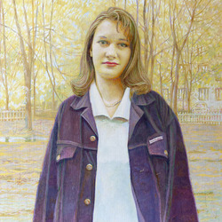 Настя, моя ученица по изо-студии, 1998 г.