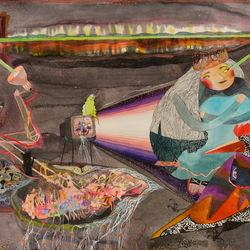 Царство грибов, акварель, 65x75 cm, 2014 (Фрагменты)