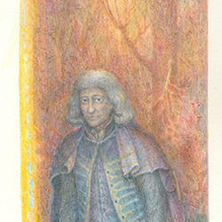Слуга в лиловой ливрее. Эскиз иллюстрации к "Человеку, который был Четвергом" Г.К.Честертона. 2014
