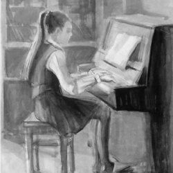 девочка за пианино