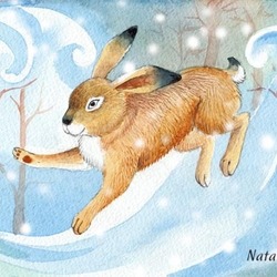 Иллюстрация к сказке "Мороз и заяц" (проект "Порт сказок")