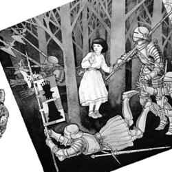 Иллюстрация к сказке Л.Кэрролла "Алиса в зазеркалье"