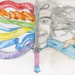 Радужное пламя, меч и некто