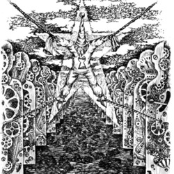 Иллюстрации к произведению И. Шмелёва "Солнце мёртвых" . Бумага А4, тушь, перо.