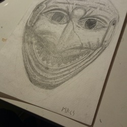 Рисунок (картина) "Римская маска"