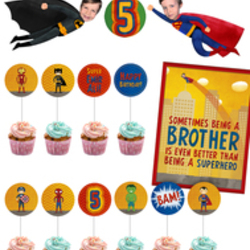 Супергерои. Элементы декора для дня рождения мальчика.
