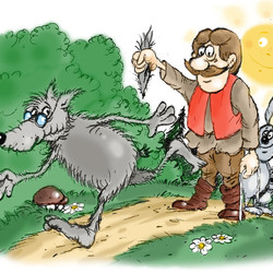 Сказка  Глупый волк 