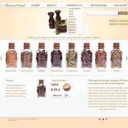Макет страницы для сайта доставки натуральных продуктов
