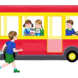 Дети играют в автобус