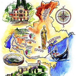 Карта Венето