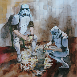 stormtroopers в наряде по кухне