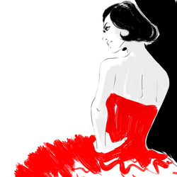 red dress dior