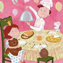 иллюстрация для детского меню ресторана Тоскана гриль